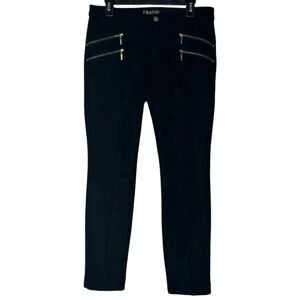 GRAYSE Kelly Marie Black Suede Straight Leg Pant Size Large